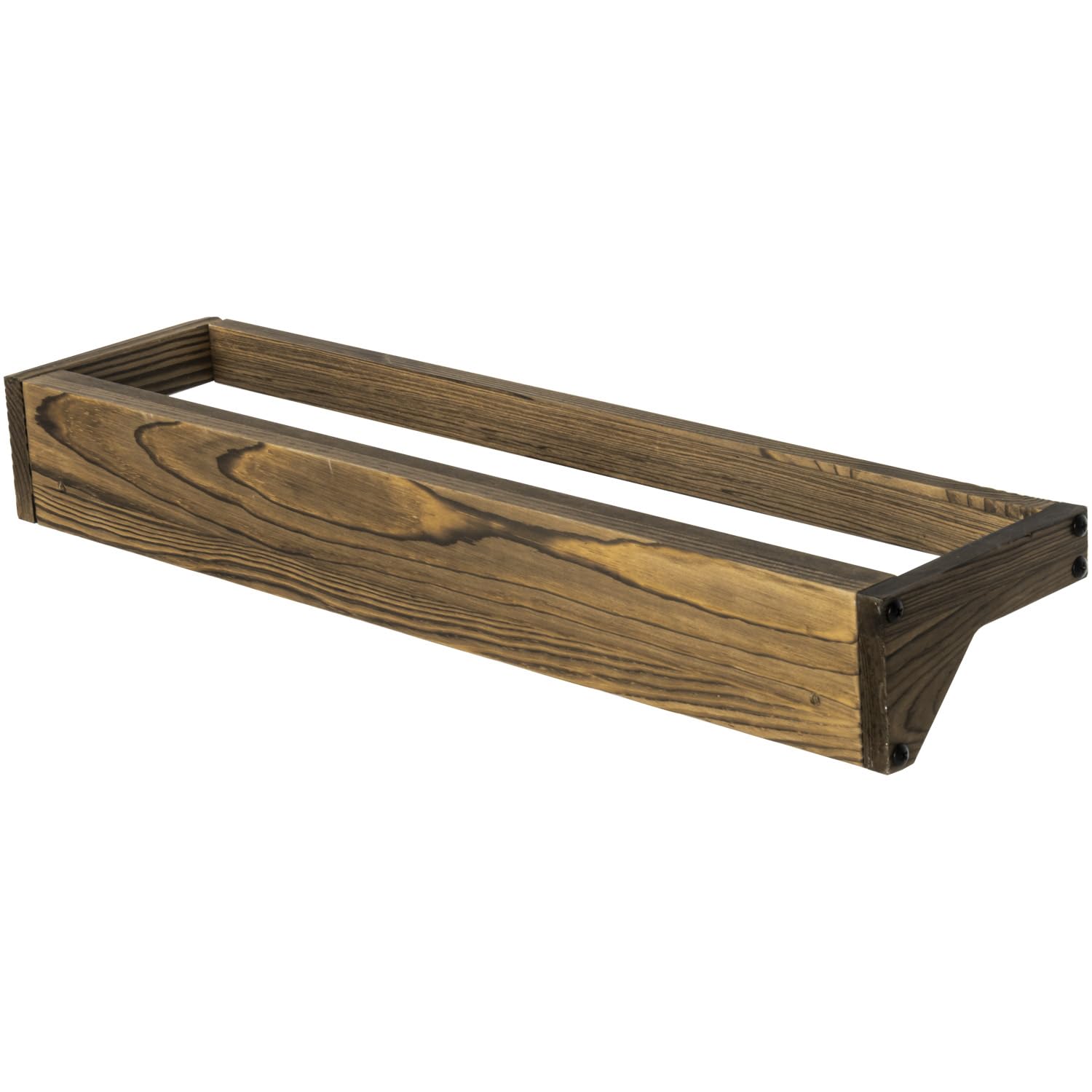 MyGift Set of 4 Rustic Burnt Solid Wood Hanging Shoe Storage Organizer Racks - Wall Mounted Space Saving Footwear Holder for Closet, Mudroom, Entryway - Holds 8 Pairs - Perfect for Small Spaces & Home Organization