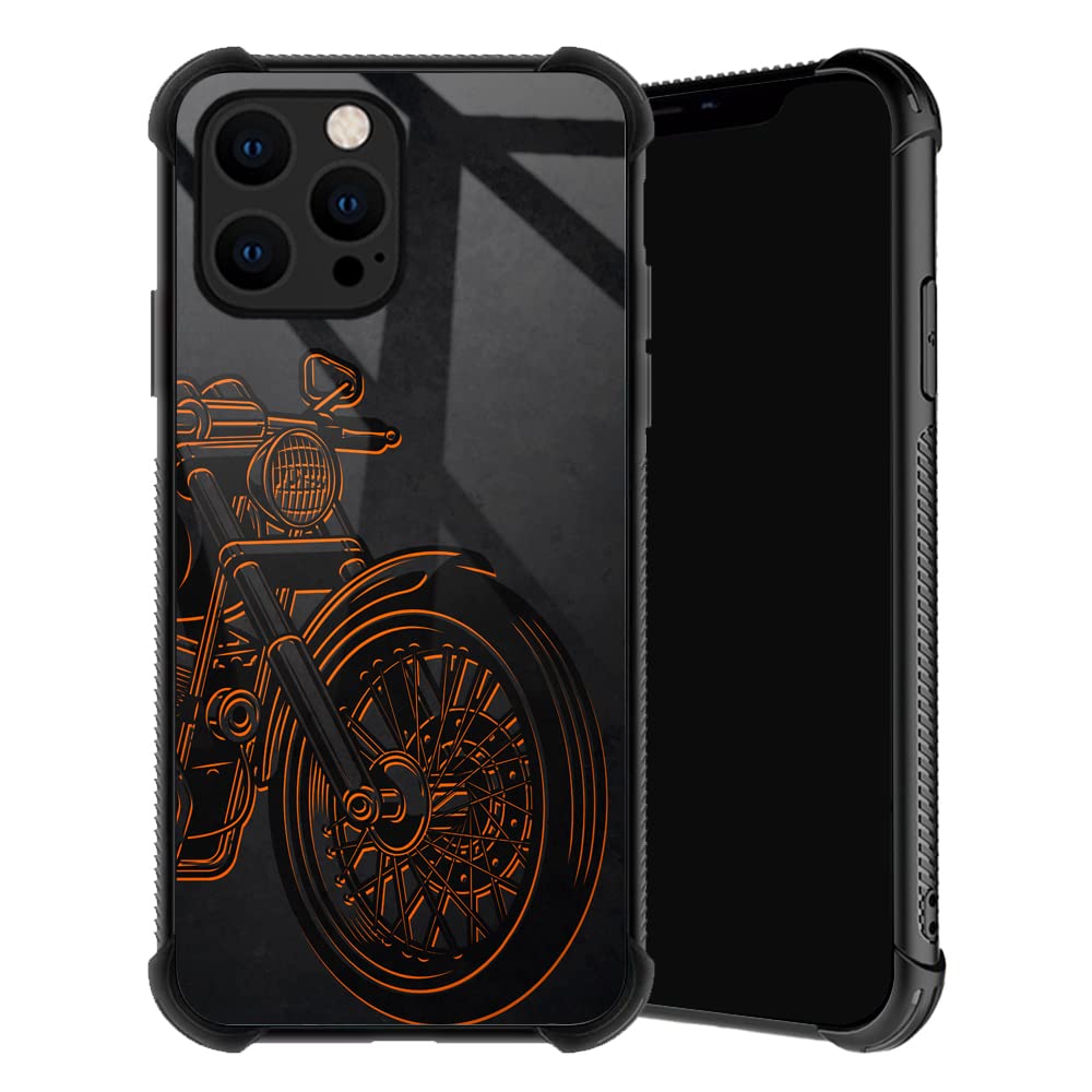 Premium Motorcycle Phone Case for iPhone 12 Pro Max - Soft TPU Anti-Slip Cover with 4-Corner Protection for Men & Women | Perfect for Biking, Outdoor Adventures & Daily Use