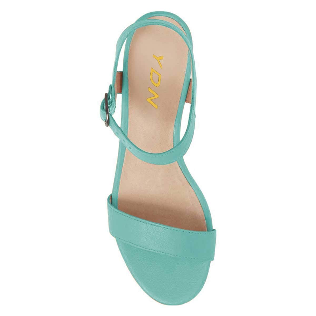 YDN Women's Open Toe Ankle Strap Chunky Block Heel Sandals - Comfortable Low Heel Dress Shoes for Summer, Beach, Wedding & Casual Outfits