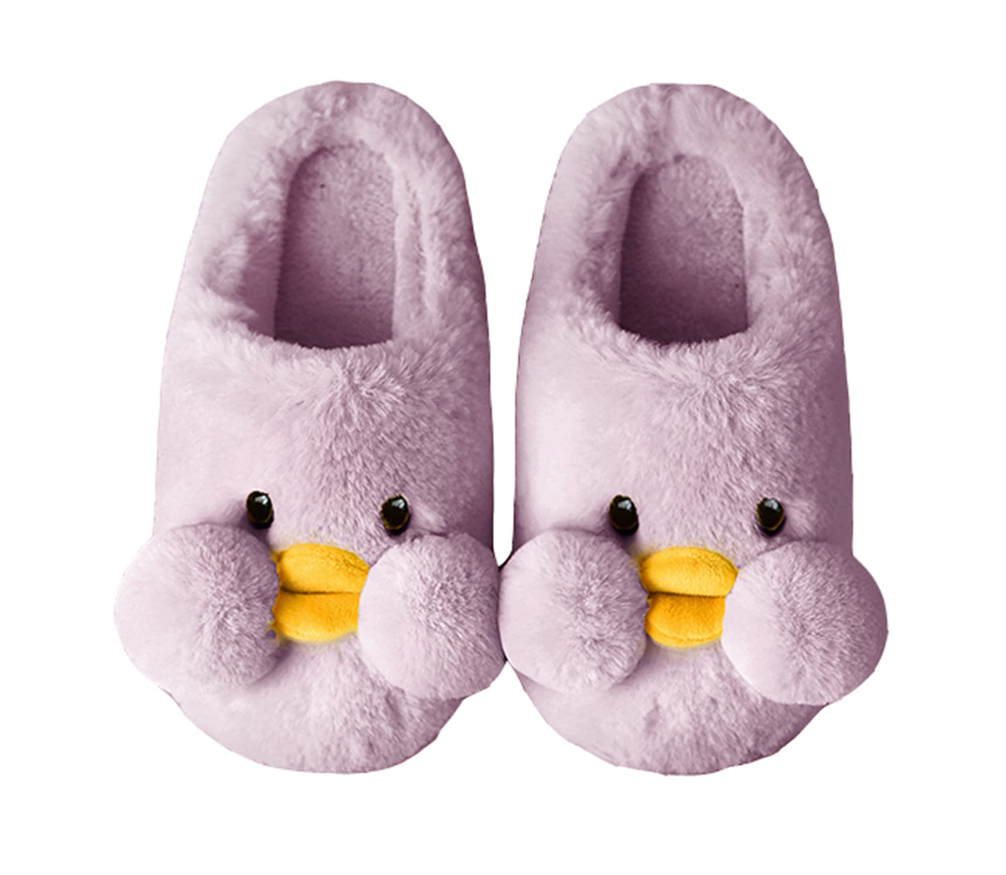 **LANFIRE Women's Duck Slippers - Soft Plush Fuzzy Animal House Shoes for Winter Warmth - Cozy Indoor/Outdoor Cotton Slippers for Home, Lounge & Comfort**