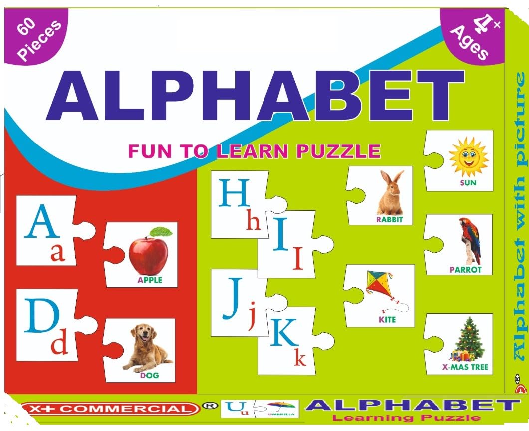 ABC Learning Puzzle Board for Kids - Educational Alphabet Puzzle from A to Z for Toddlers, Boys & Girls - Perfect for Preschool Learning & Early Childhood Development at Home or Classroom