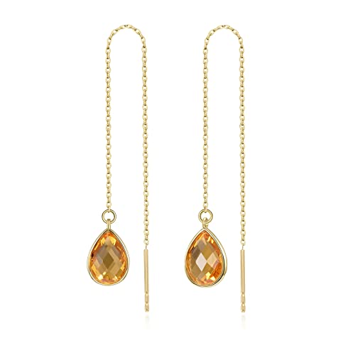 Gold Plated - citrine drop