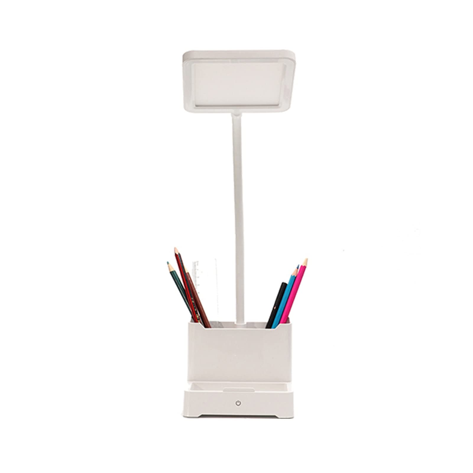 Multifunctional LED Desk Lamp for Home Office - 5W Dimmable Touch Control, Rechargeable & Plug-in Dual Power, Eye Protection Reading Light with Pen Holder & Phone Stand | Perfect for Studying, Working & Nighttime Use