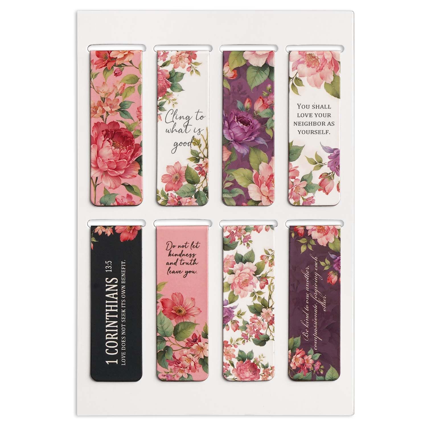 8 Pcs Magnetic Bible Verse Bookmarks with Envelope - Inspirational Christian Gifts for Women & Men - Perfect for Bible Study, Church, Prayer Groups & Faith-Based Events