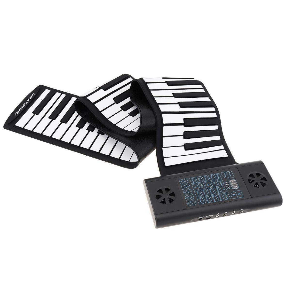 WERTYU 88-Key Roll Up Piano - Portable & Rechargeable Electronic Keyboard with Hand-Rolled Design | Perfect for Travel, Home Practice, and Outdoor Performances