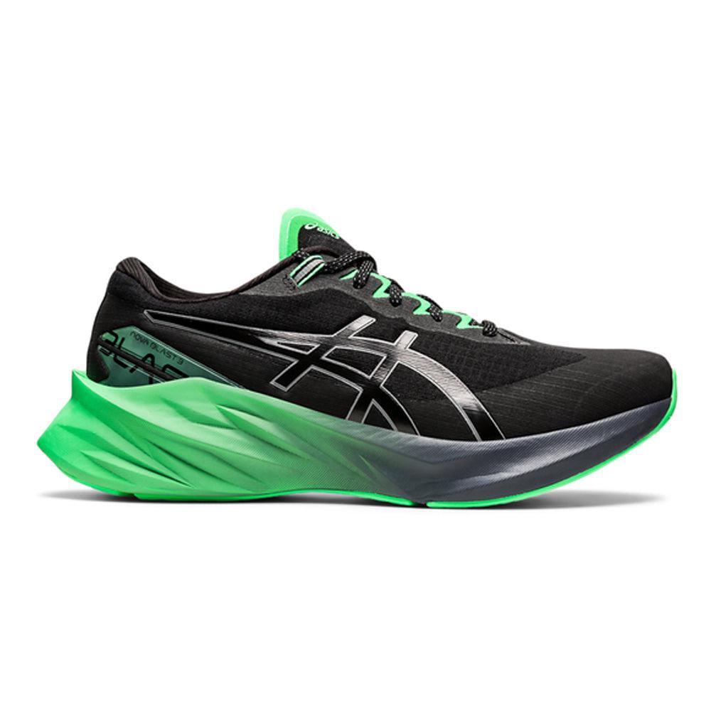 ASICS Novablast 3 Lite Show Running Shoes for Men - Black/New Leaf - Size 15 D Medium - Lightweight Cushioned Sneakers for Jogging, Gym Workouts & Daily Wear