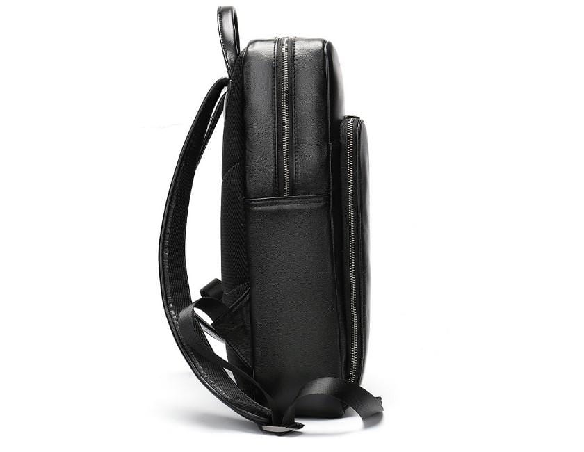 Women's Stylish Black Leather Backpack Purse - Fashionable Laptop Bag for Work, Travel & Daily Commute