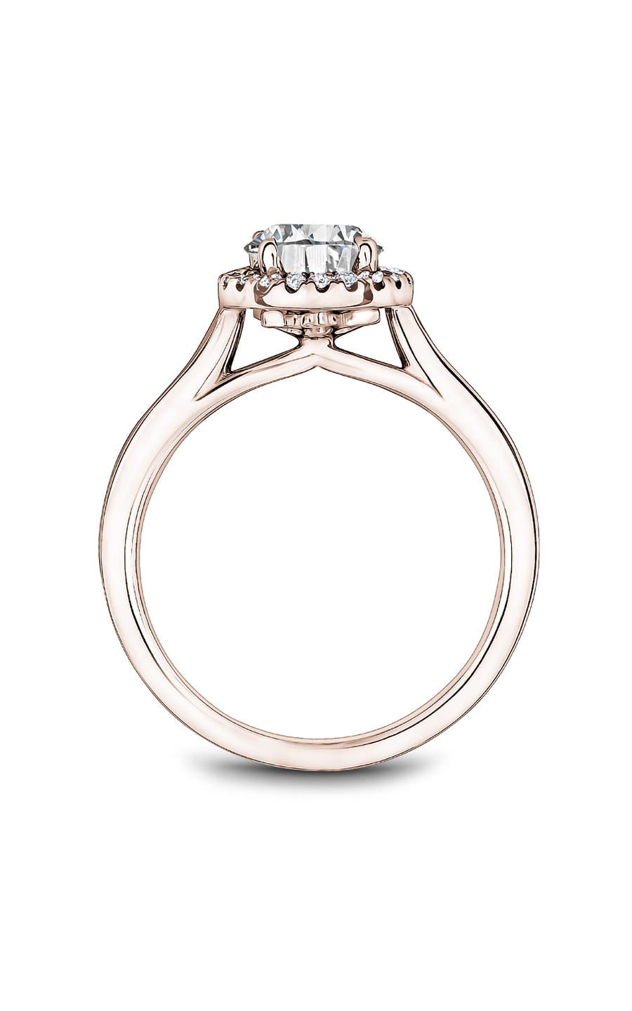 Noam Carver B508 02RA Bridal Engagement Ring - 14K White Gold Diamond Wedding Band for Women, Perfect for Proposals & Anniversaries