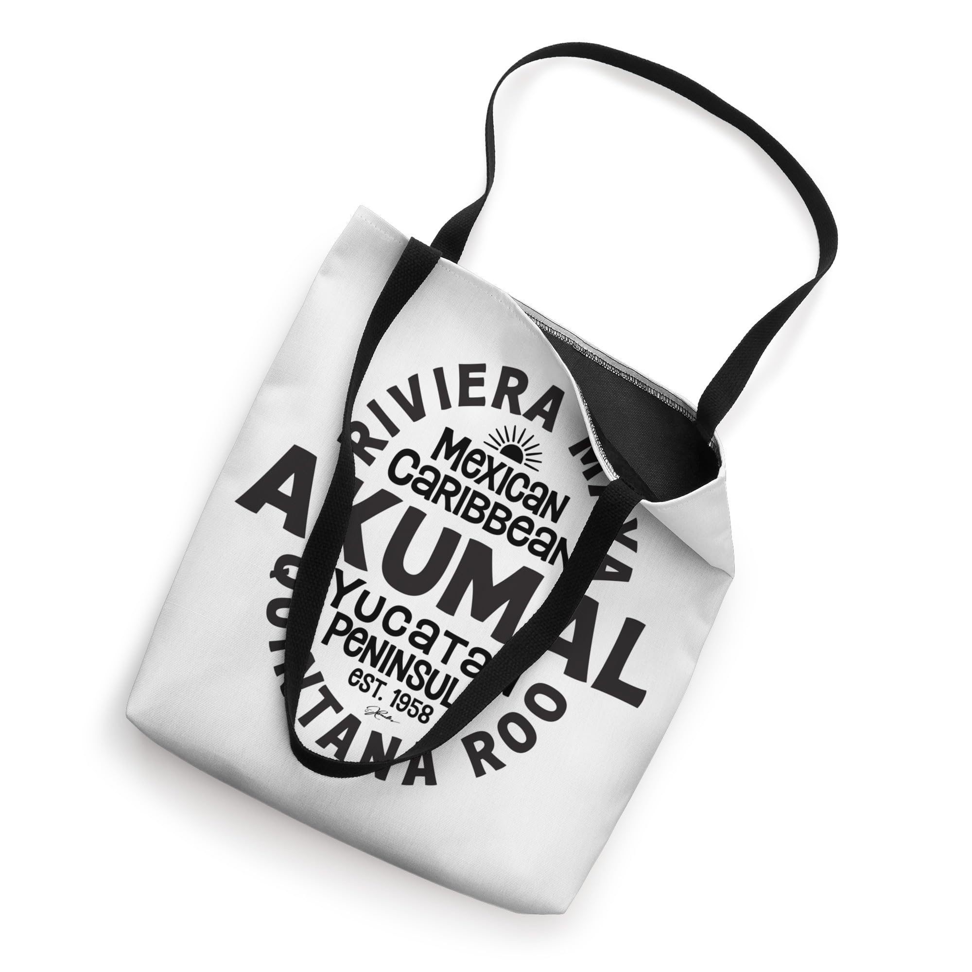 JCombs Stylish Akumal Mexico Beach Tote Bag - Waterproof & Lightweight for Travel, Shopping, and Poolside Essentials