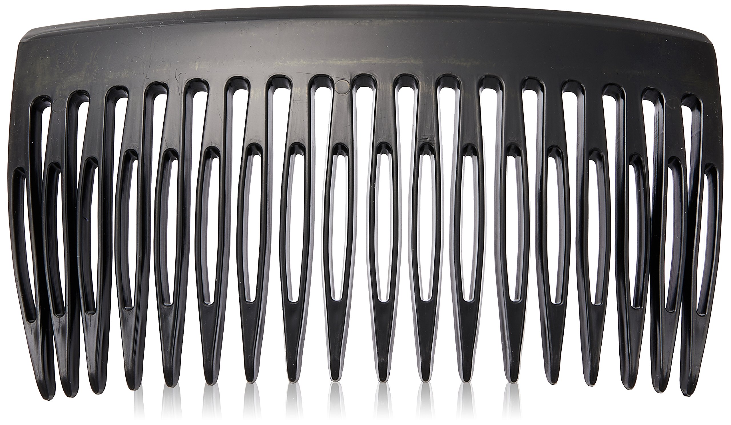CARAVAN Small French Black Comb with Rim - Vintage Style Hair Comb for Women & Men - Perfect for Styling, Travel & Everyday Use