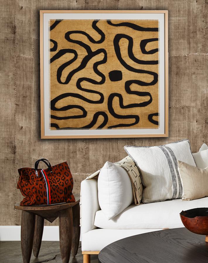 Chris Benz Canvas Printed Wall Art - Buka Cloth Design for Living Room, Bedroom & Office Decor | Modern Home Wall Decor