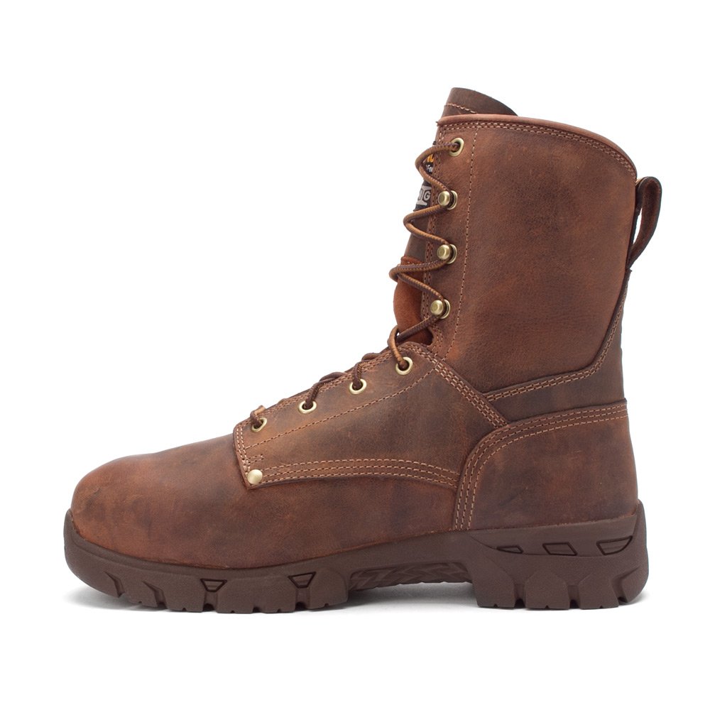 **Carolina Men's Composite Toe Waterproof Work Boots - Memory Foam Footbed, PU Midsole, Oil & Slip-Resistant Outsole, EH-Rated - Ideal for Construction, Warehouse & Outdoor Work**