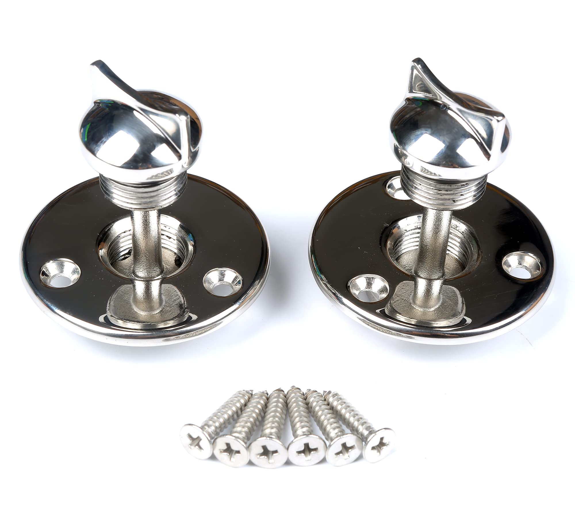 MXEOL Marine Stainless Steel Boat Garboard Drain Plug Kit with Screws - Corrosion-Resistant Bilge Drain Plug for Boats, Yachts & Watercraft - Perfect for Marine Maintenance & Emergency Repairs