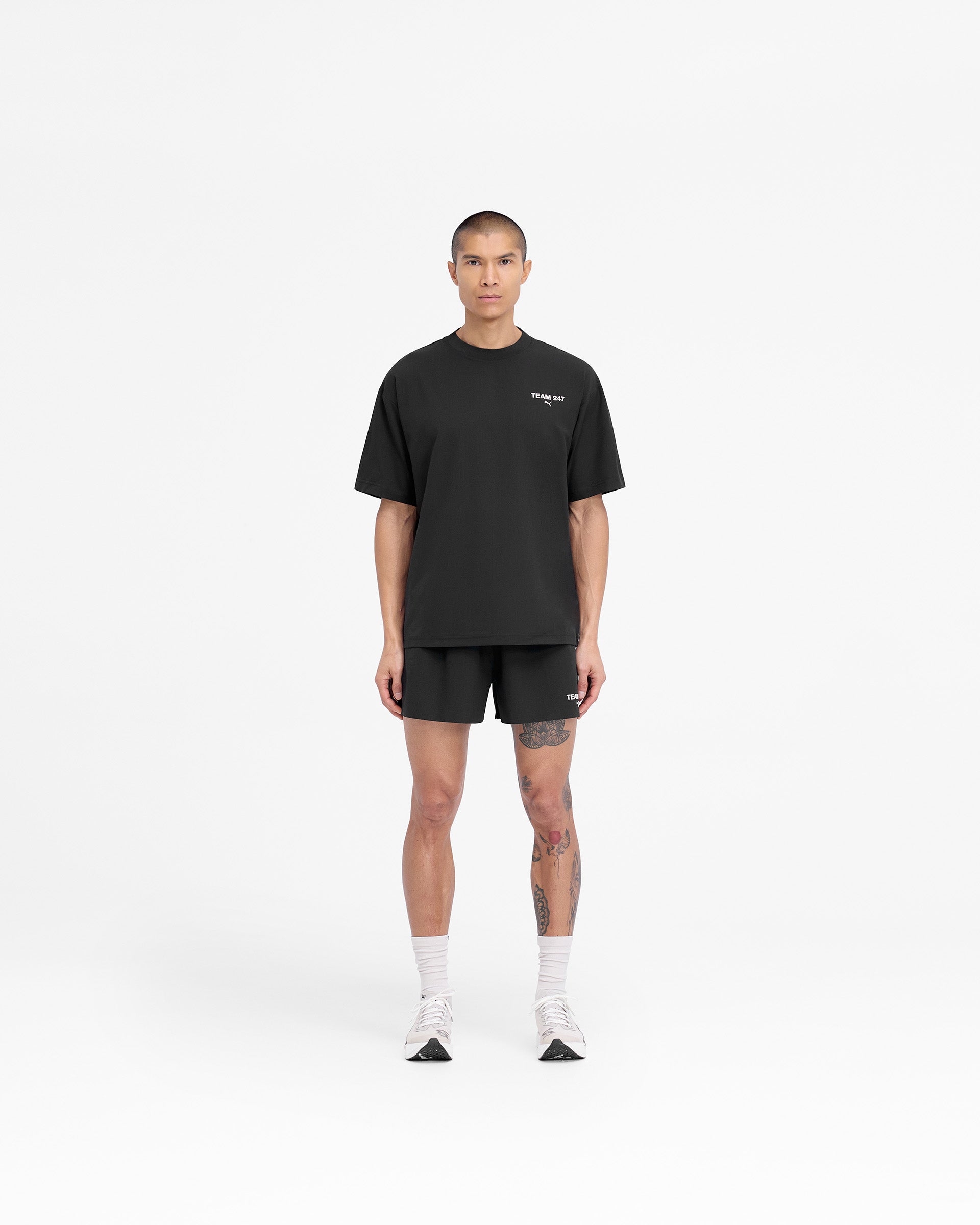 247 X Puma Athletic Shorts for Men & Women - Breathable Black Workout Shorts - Perfect for Running, Gym, and Casual Wear