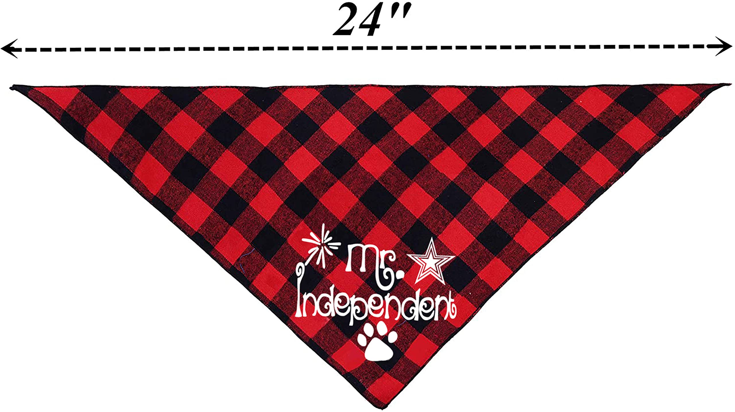 USA Flag Dog Bandana – Patriotic Plaid Triangle Scarf for Dogs, 4th of July Pet Accessories | Perfect for Independence Day, Memorial Day & National Holidays