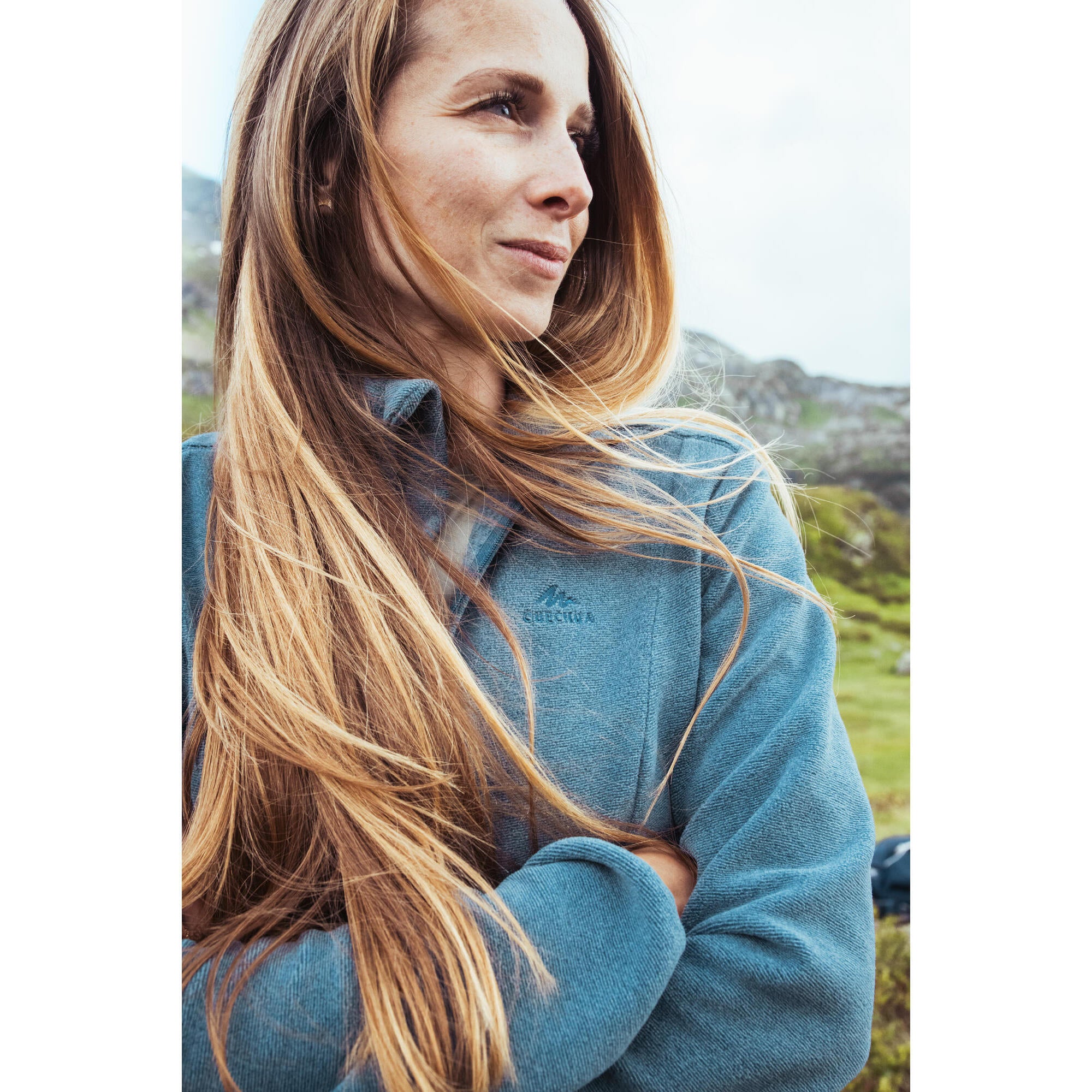 Quechua Women's MH120 Fleece Jacket - Warm Winter Outdoor Jacket for Hiking, Camping & Casual Wear