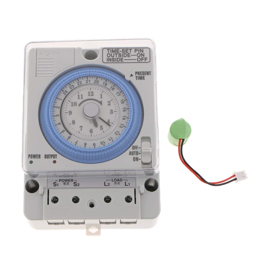 24-Hour Mechanical Analog Timer Switch - 100-240V AC Power Outlet Timer for Home Appliances, Lights & Aquariums | Perfect for Daily Use, Energy Saving & Automation Control