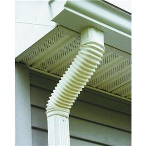 Amerimax Home Products 3708419 2x3 Flex Elbow Downspout Adapter, Brown - Perfect for Gutter Drainage & Downspout Extension in Residential & Commercial Buildings