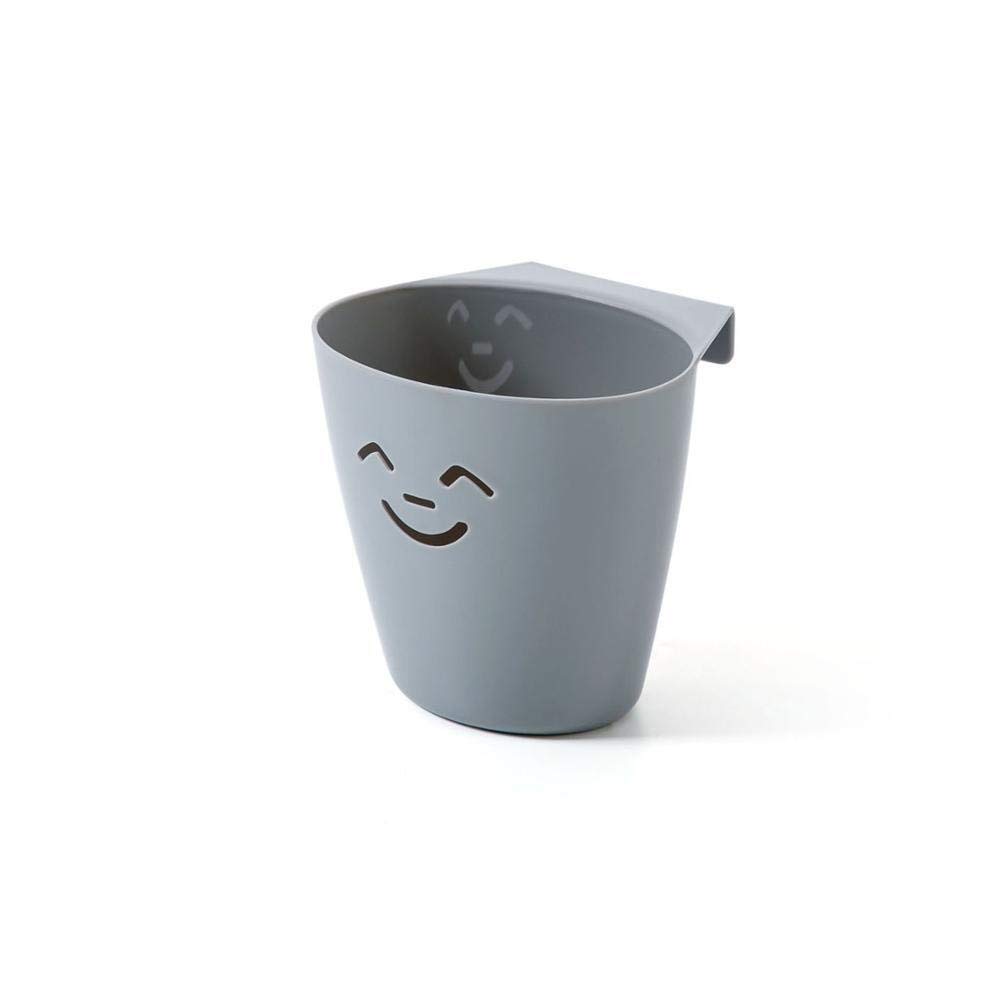 Wangchngqingljt Compost Bin - Hanging Kitchen Trash Can for Cabinet Door, Mini Garbage Bin with Lid, Light Grey Rubbish Container for Eco-Friendly Waste Storage - Perfect for Small Spaces, Under Sink, Pantry & Bathroom Organization