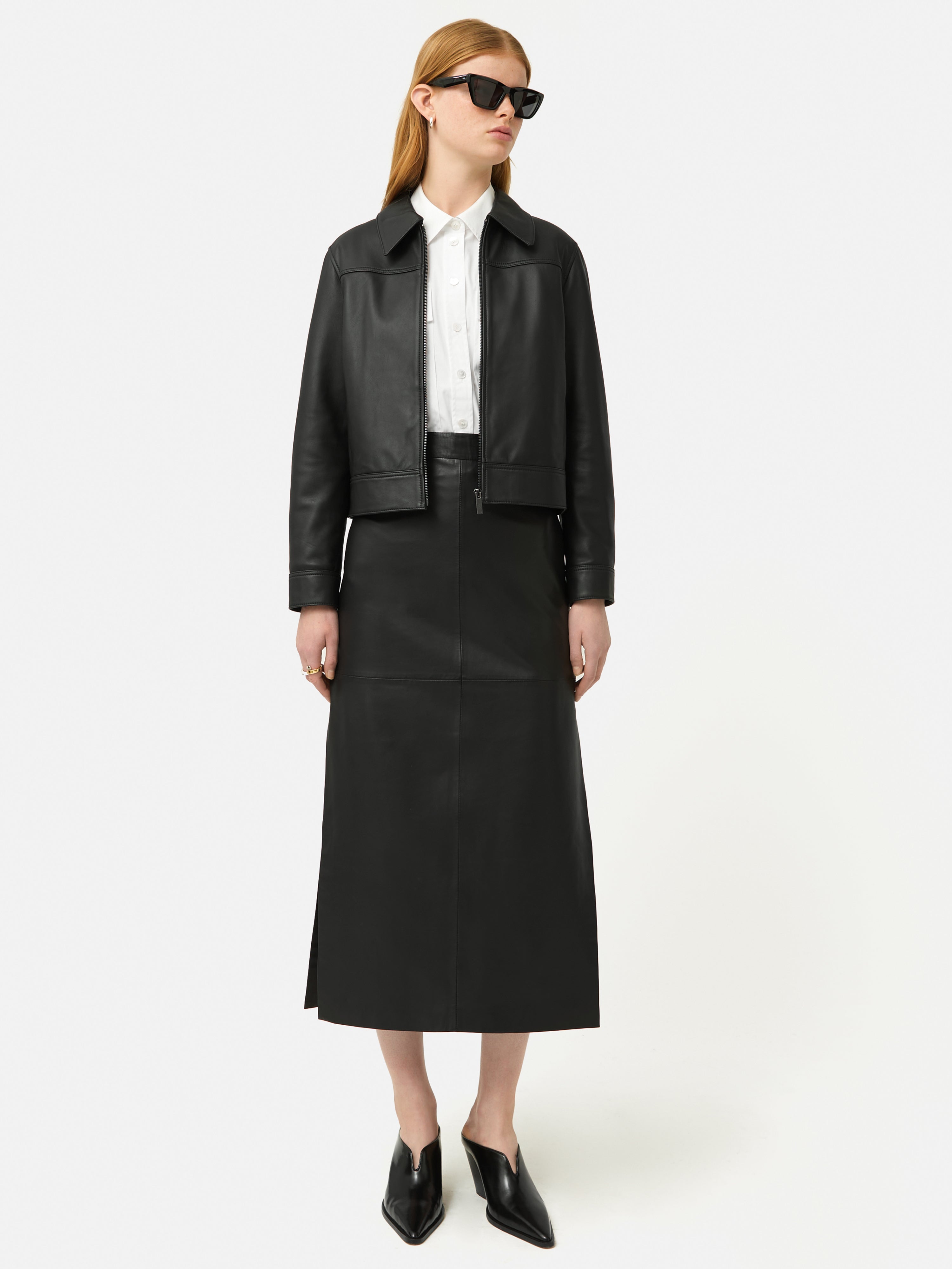 Stylish Black Leather Maxi Skirt for Women - Elegant Long Skirt for Casual Wear, Office, Date Night & Special Occasions