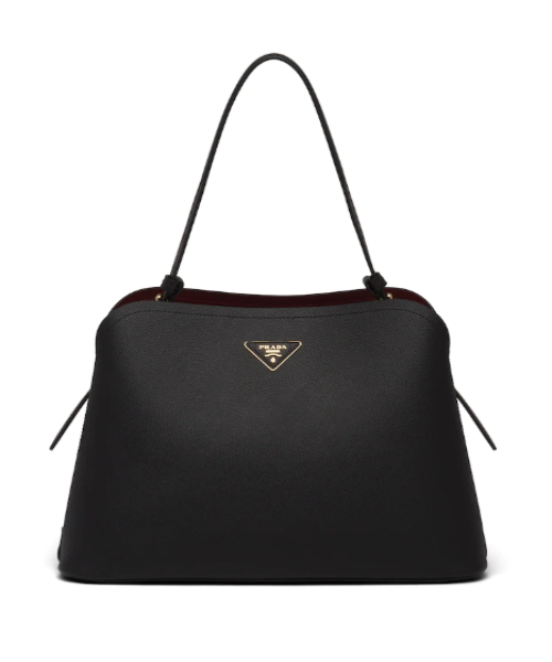 Prada Matinée Handbag for Women - Luxury Leather Shoulder Bag in Black | Perfect for Work, Evening Events & Everyday Use