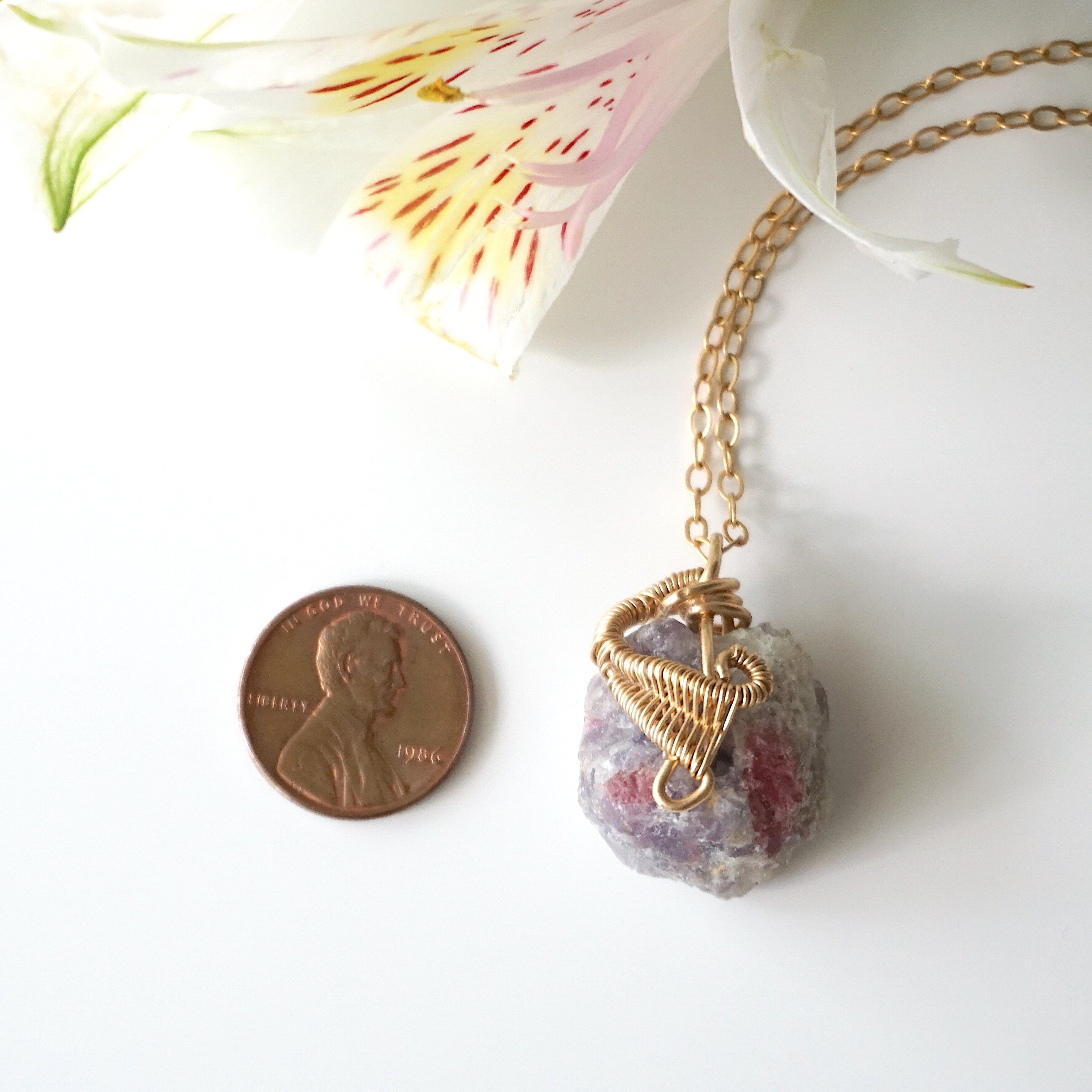 14K Gold Filled Pink Tourmaline Necklace for Women - Elegant Jewelry Gift for Birthday, Anniversary & Valentine's Day