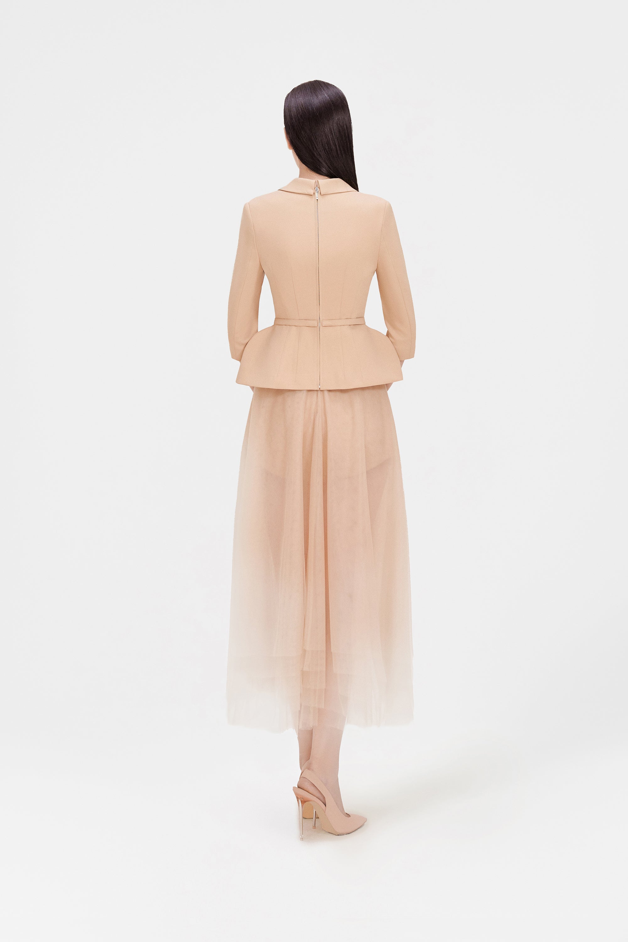 Apricot Layered Dress Set for Women - Elegant Flowy Summer Outfit for Beach, Party & Casual Wear