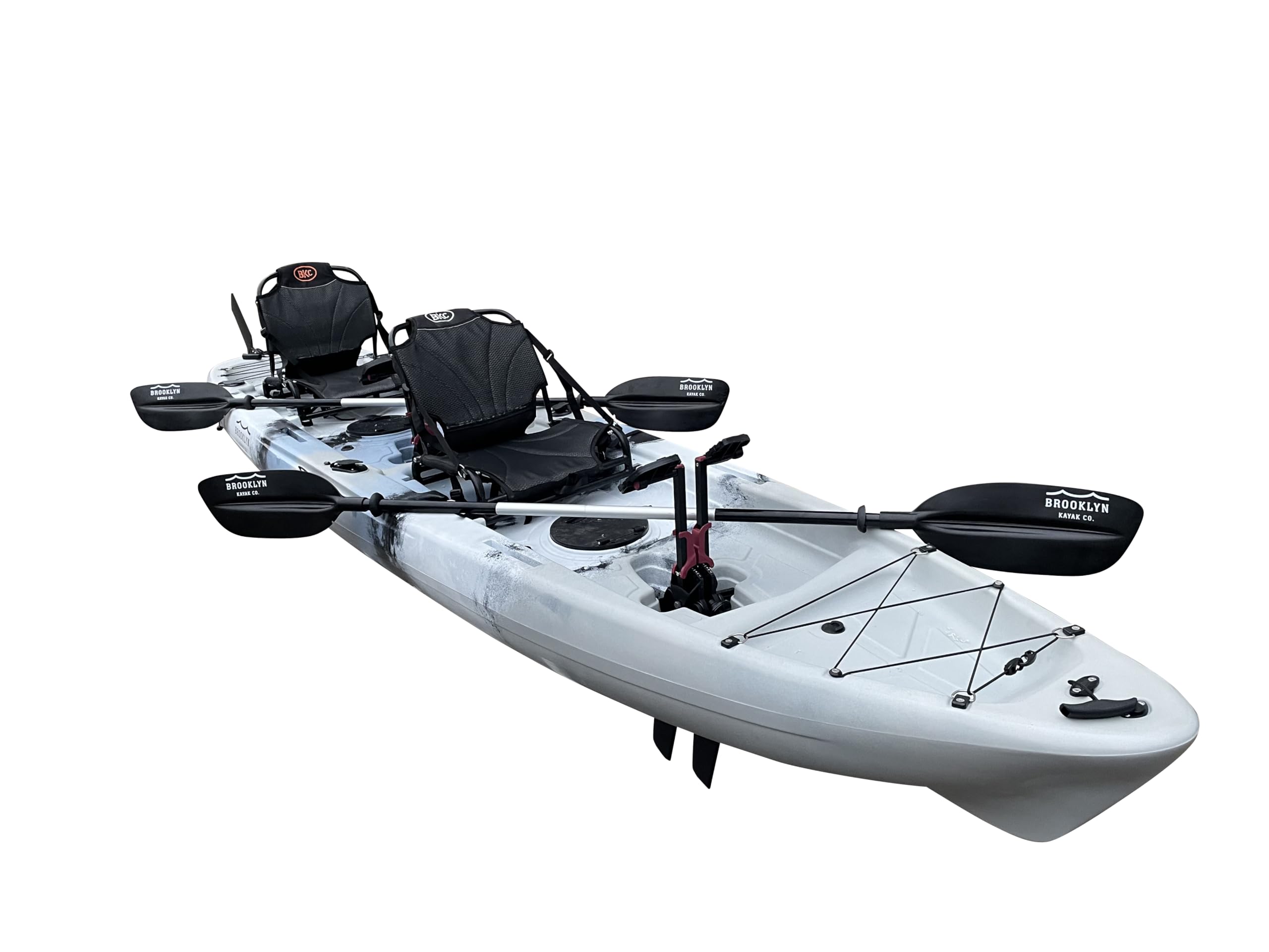 Brooklyn 13.5 Tandem Pedal Kayak - Sit On Top Fishing Kayak for Two with Pedal Drive System | Perfect for Lakes, Rivers & Coastal Fishing Adventures