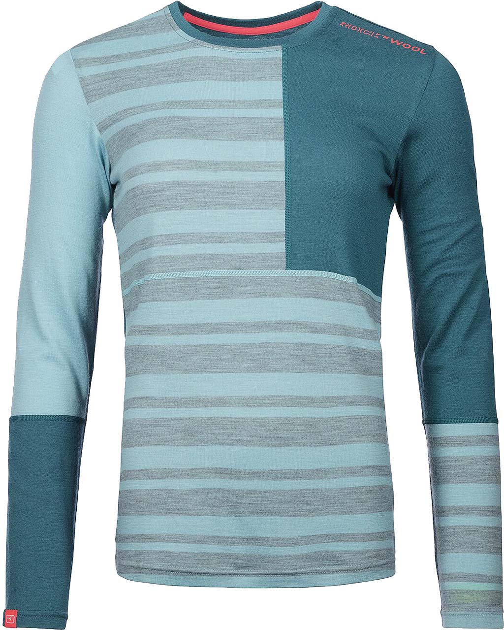 185 Rock N Wool Women's Long Sleeve T-Shirt - Soft & Comfortable Cotton Blend Top for Casual Wear, Outdoor Activities & Layering