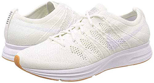 Nike Flyknit Trainer Running Shoes - White & Gum Light Brown - Men's Size 5 | Lightweight Breathable Sneakers for Gym Workouts & Casual Wear