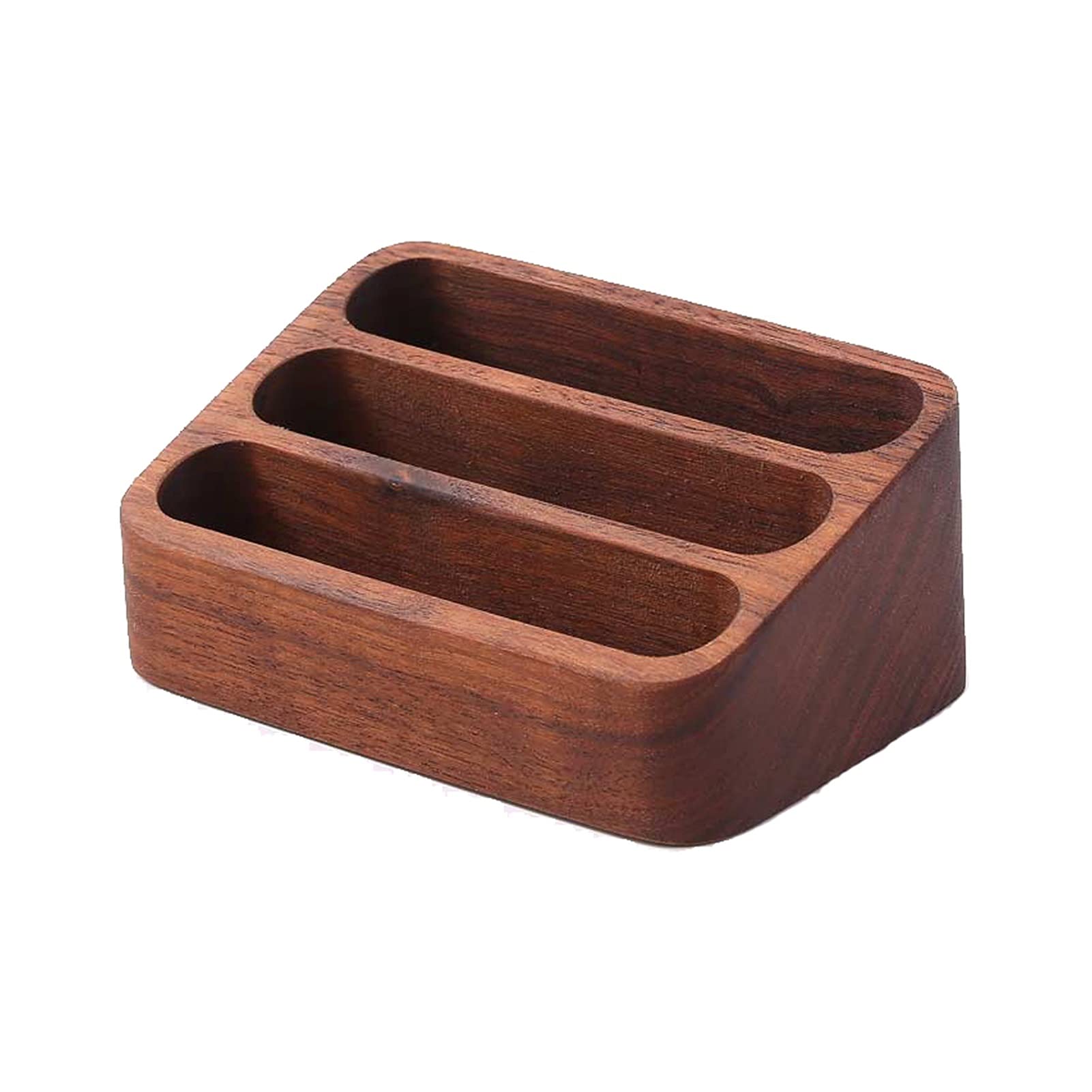 Premium Wooden Business Card Holder Display - FEIYIYANG Elegant Desk Organizer for Multiple Business Cards (Size B) - Perfect for Office, Reception & Professional Networking Events