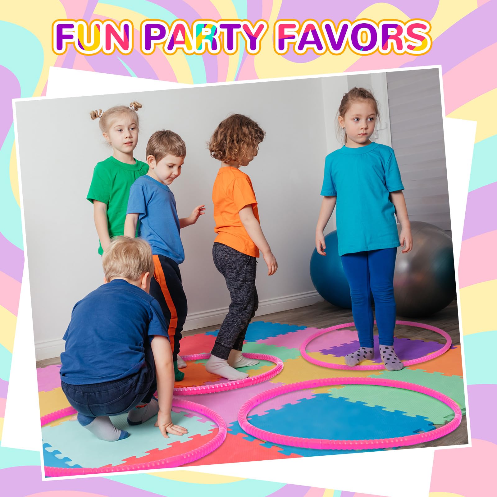 Shappy 6-Pack Detachable Hoops for Gym, Dog Agility & Party Decor
