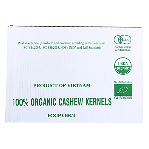 Organic Whole Raw Cashews in Bulk - 25 Count | Healthy Snack for Parties, Gifts & Cooking