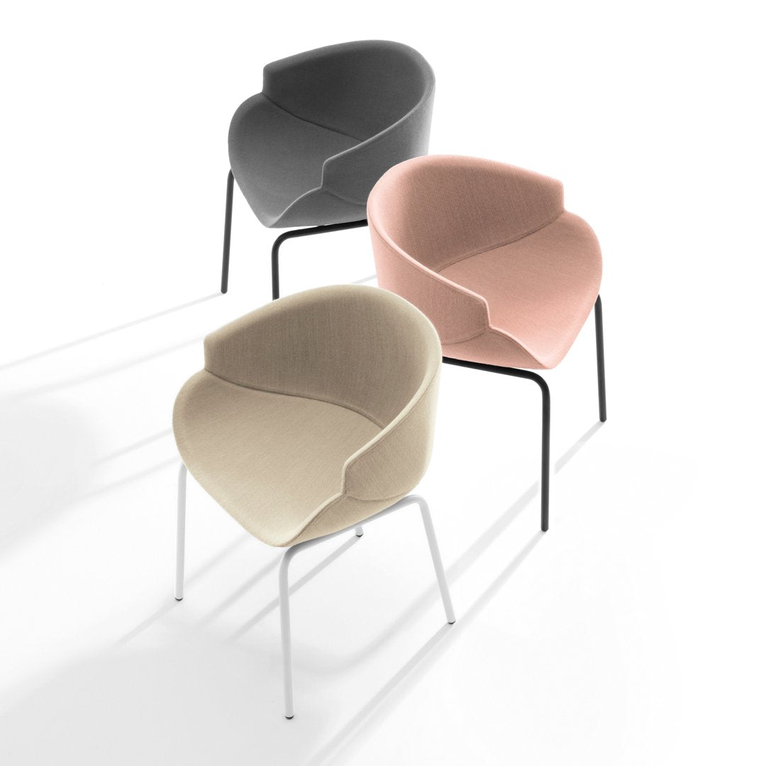 Bix Armchair with Metal Base - Modern Upholstered Lounge Chair for Living Room, Bedroom & Office | Comfortable Seating for Home Decor