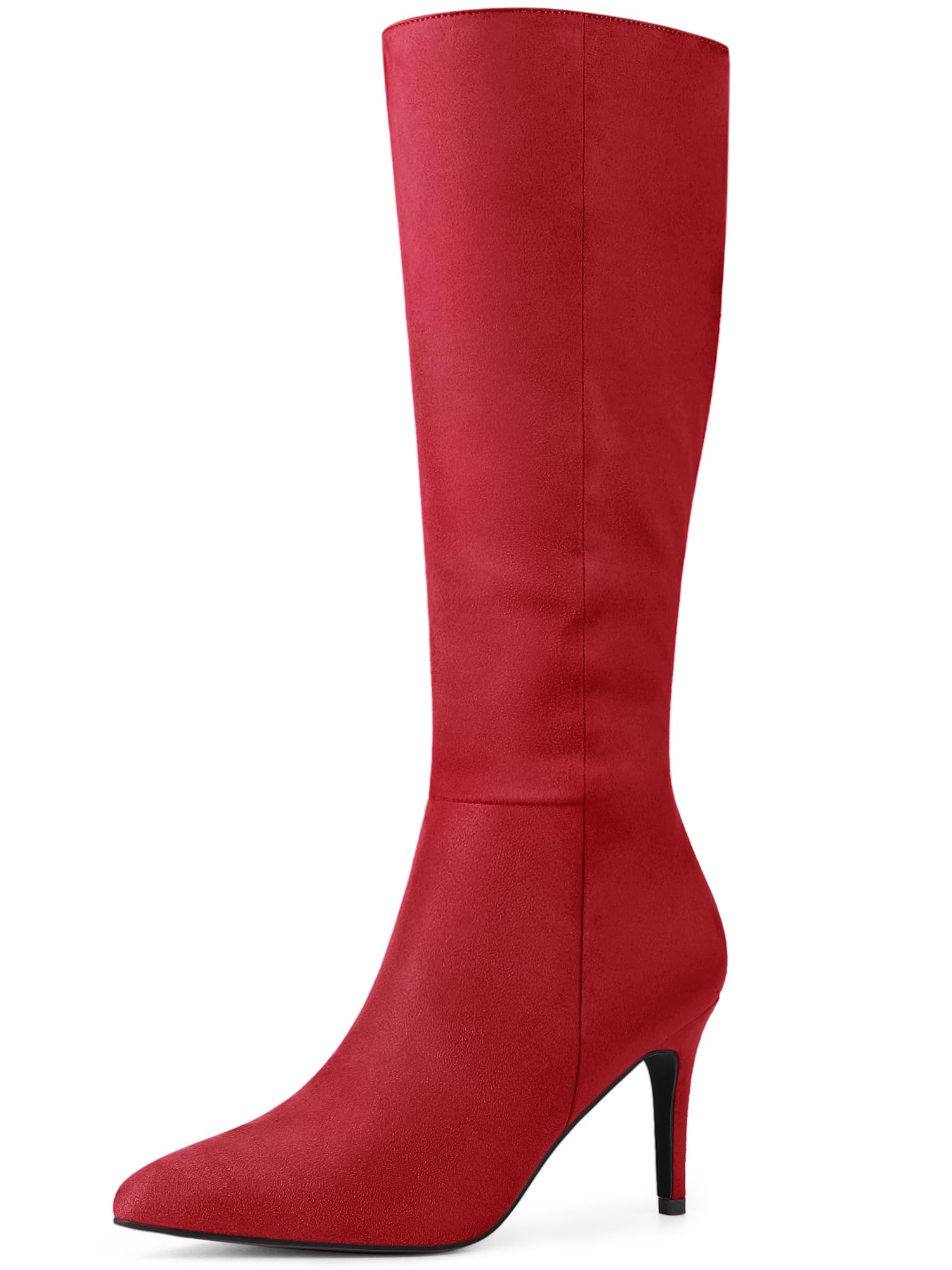 Allegra K Women's Pointed Toe Stiletto Heel Knee High Boots - Sexy Dressy Fashion Boots for Party, Night Out & Office Wear