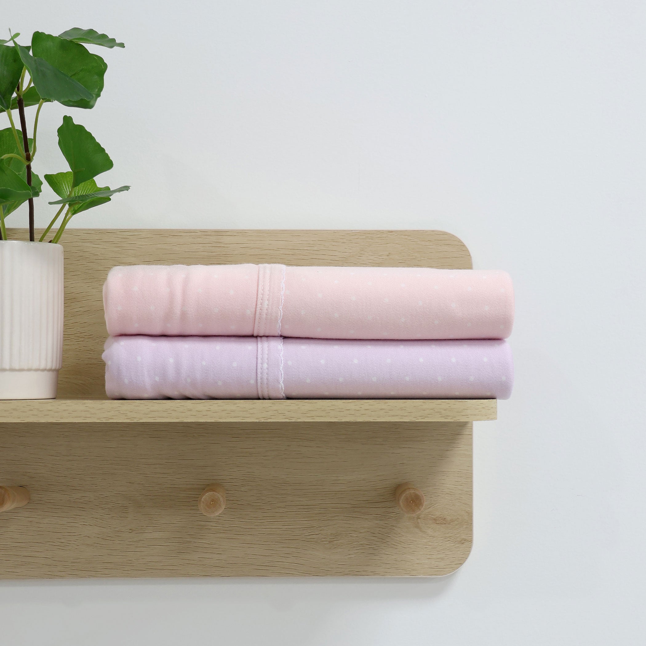 Soft Pink & Lilac Jersey Swaddle Wrap for Newborns - 2 Pack Breathable Baby Blanket for Swaddling, Sleeping & Photo Shoots - Perfect Baby Shower Gift
