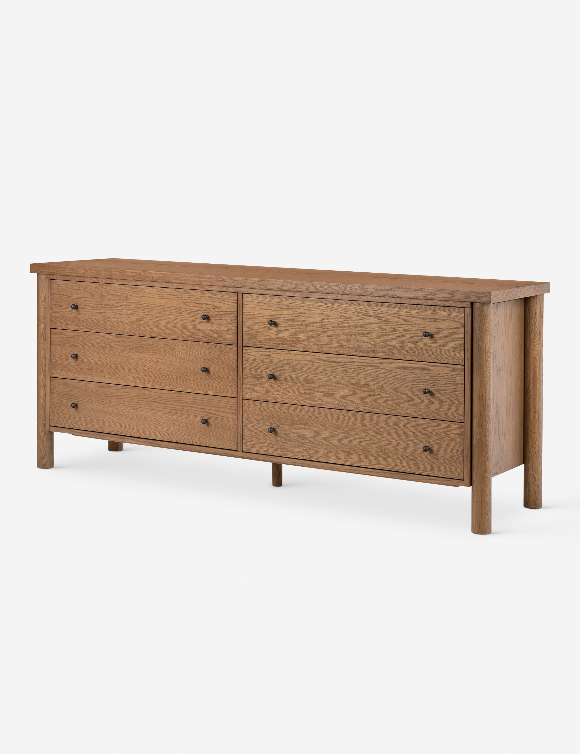 Kisner 6-Drawer Dresser for Bedroom - Modern Wooden Chest of Drawers with Mirror, Storage Organizer for Clothes, Bedroom Furniture for Home Decor