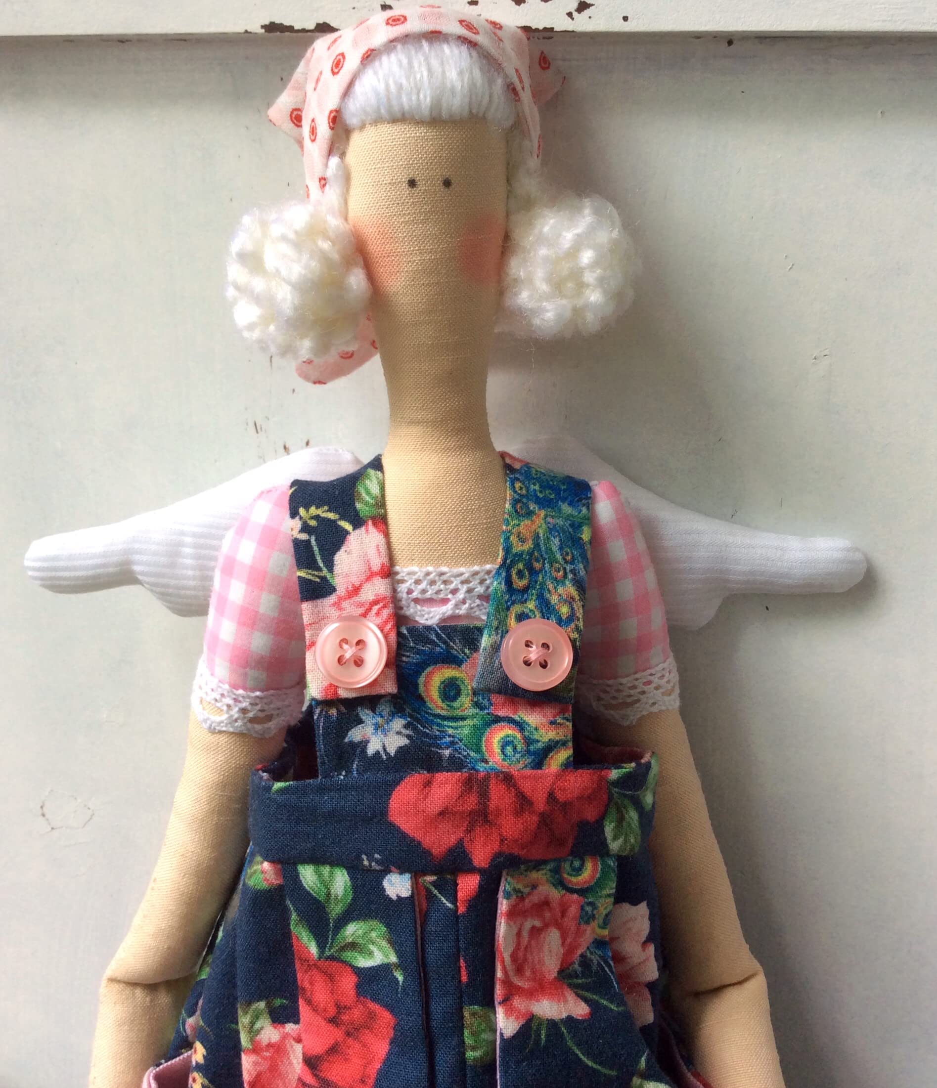 Handmade Tilda Angel Doll with Radish - Perfect Summer Gift for Mom, Wife, or Garden Lover | Home Decor, Birthday Present, Outdoor Garden Ornament