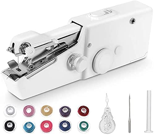 Estink Mini Portable Cordless Handheld Sewing Machine - Quick Repair & DIY Projects, Single Stitch for Clothes, Fabrics, Home Decor - Perfect for Emergency Fixes & Crafting