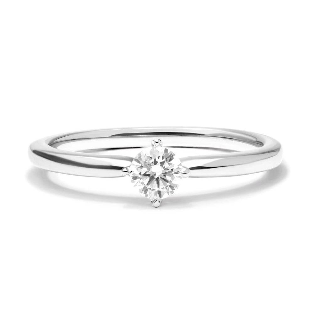 Petite Round Cut Lab Grown Diamond Solitaire Promise Ring for Women - Elegant Engagement, Wedding, Anniversary & Gift Jewelry