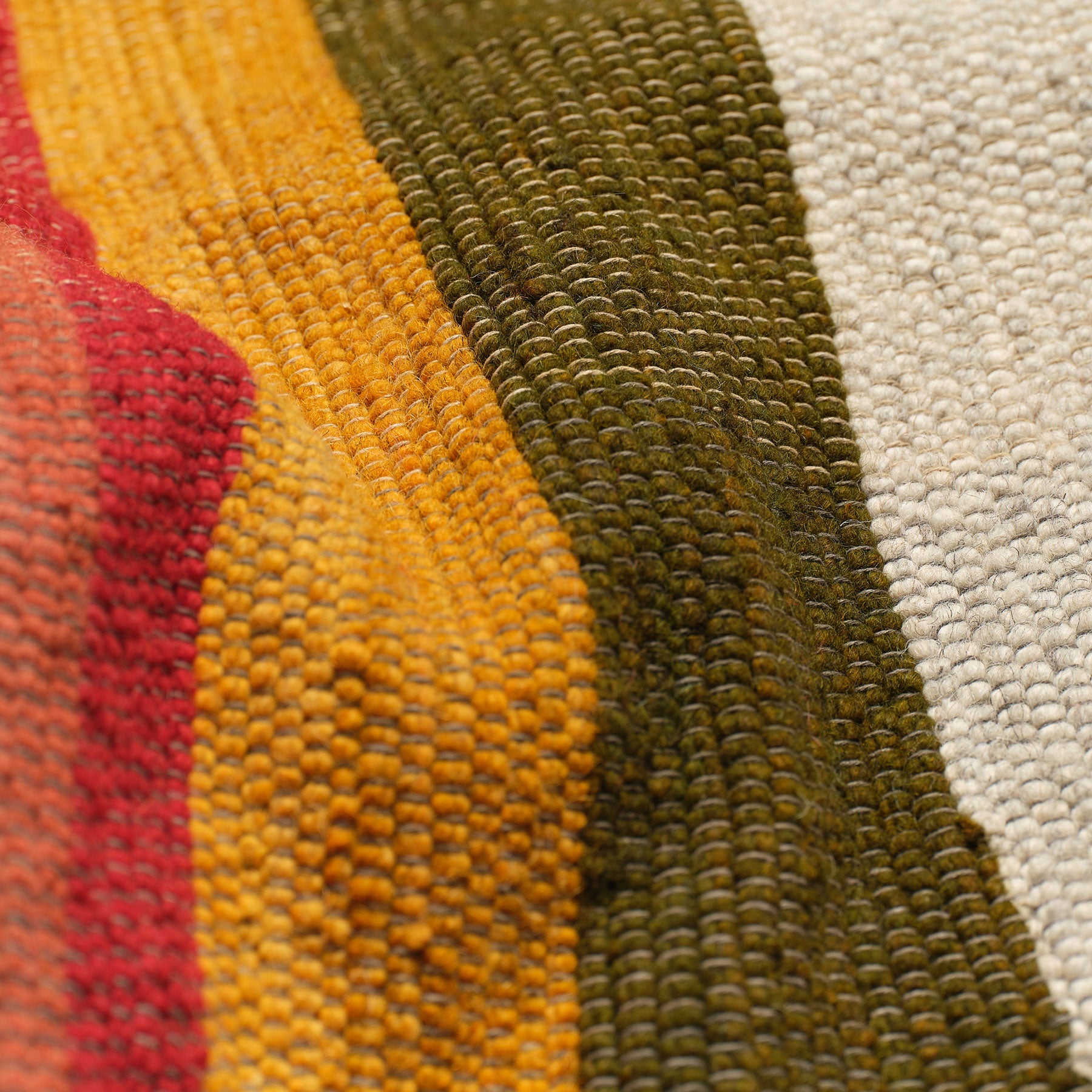 Handmade Wool Remnant Woven Rug - 26
