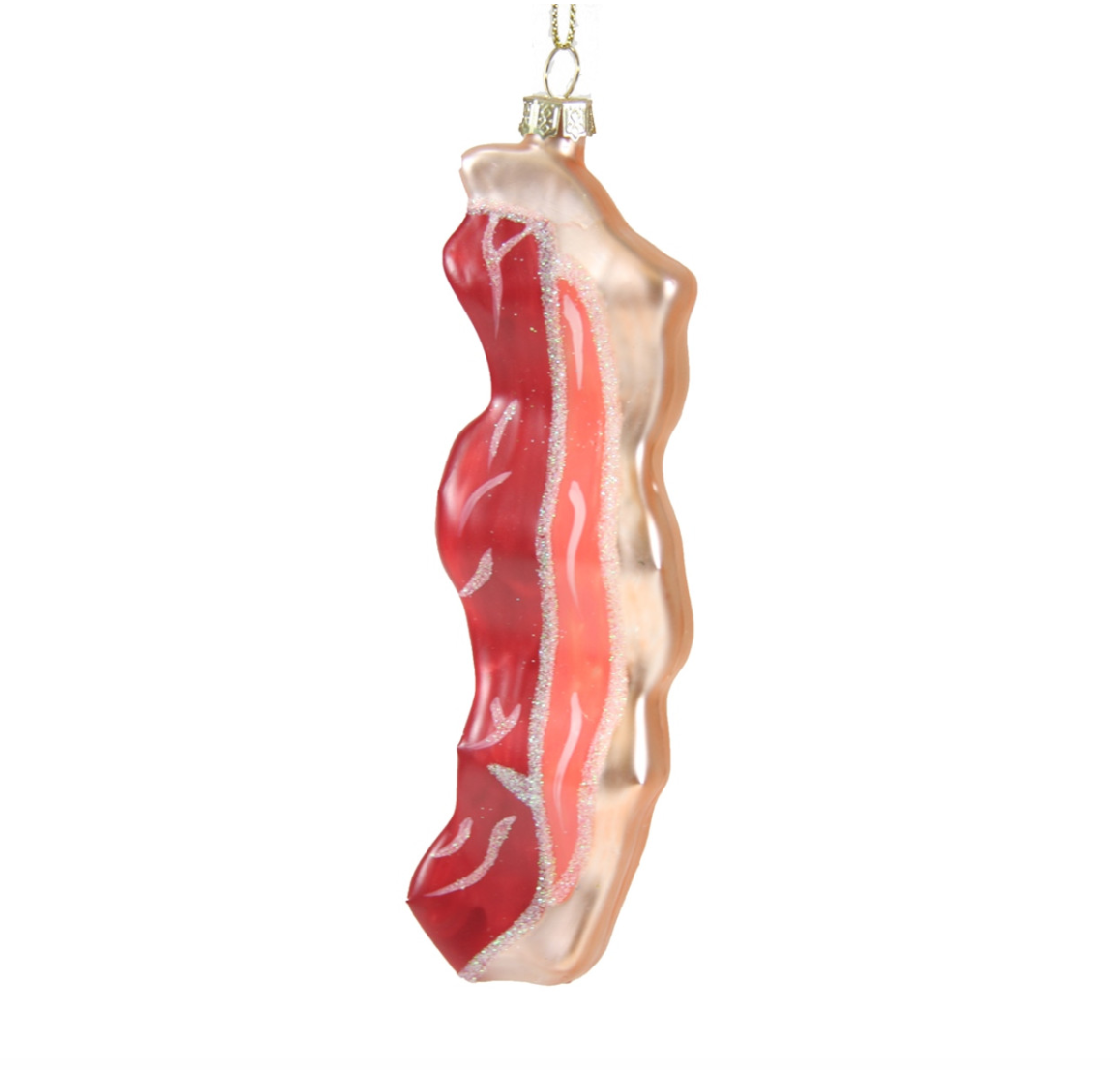 Premium Bacon Ornament - Realistic Bacon-Shaped Christmas Tree Decoration for Kitchen, BBQ & Food Lover Gifts - Perfect for Holiday Decor & Party Favors