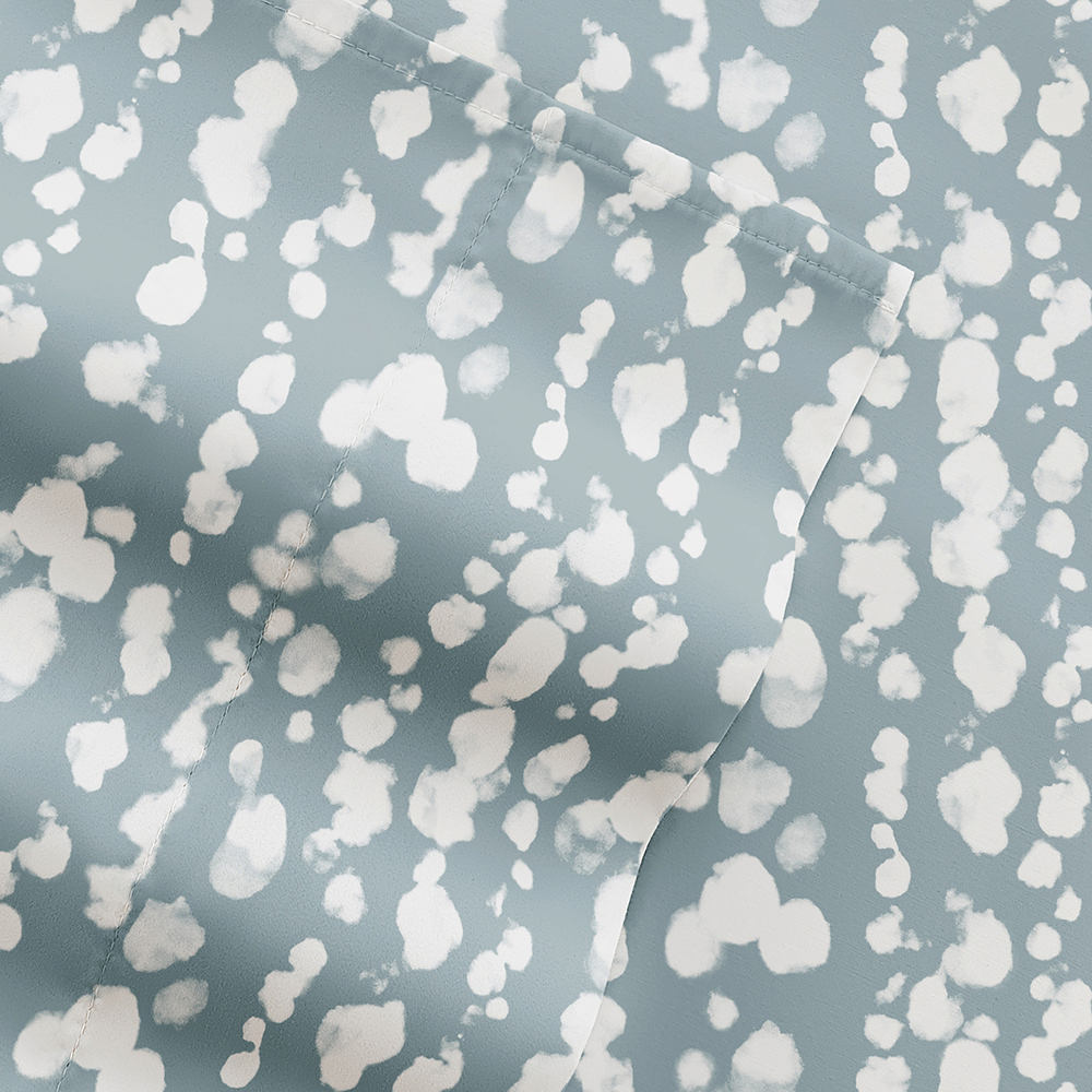 Cloud Burst 4-Piece Queen Sheet Set - Soft Microfiber Bedding with Deep Pockets - Perfect for Master Bedroom, Guest Room & Dorm Essentials