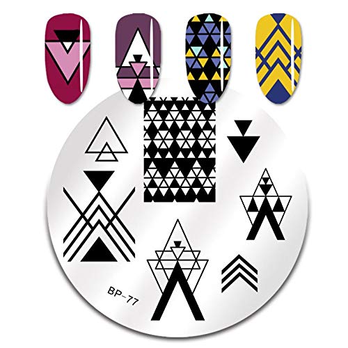 Floral Geometric Nail Stamping Plates - DIY Manicure Designs for Home & Salon