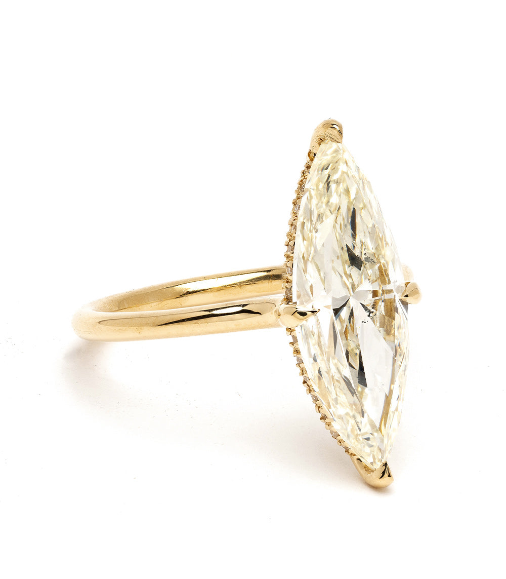 Billie 4Ct Marquise Cut Champagne Diamond Engagement Ring for Women - Perfect for Proposals, Anniversaries & Special Occasions
