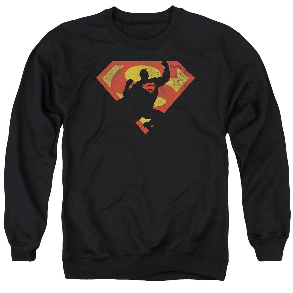 Superman S Shield Unisex Crewneck Sweatshirt for Men & Women | DC Comics Superhero Apparel | Casual Wear & Cosplay Costume