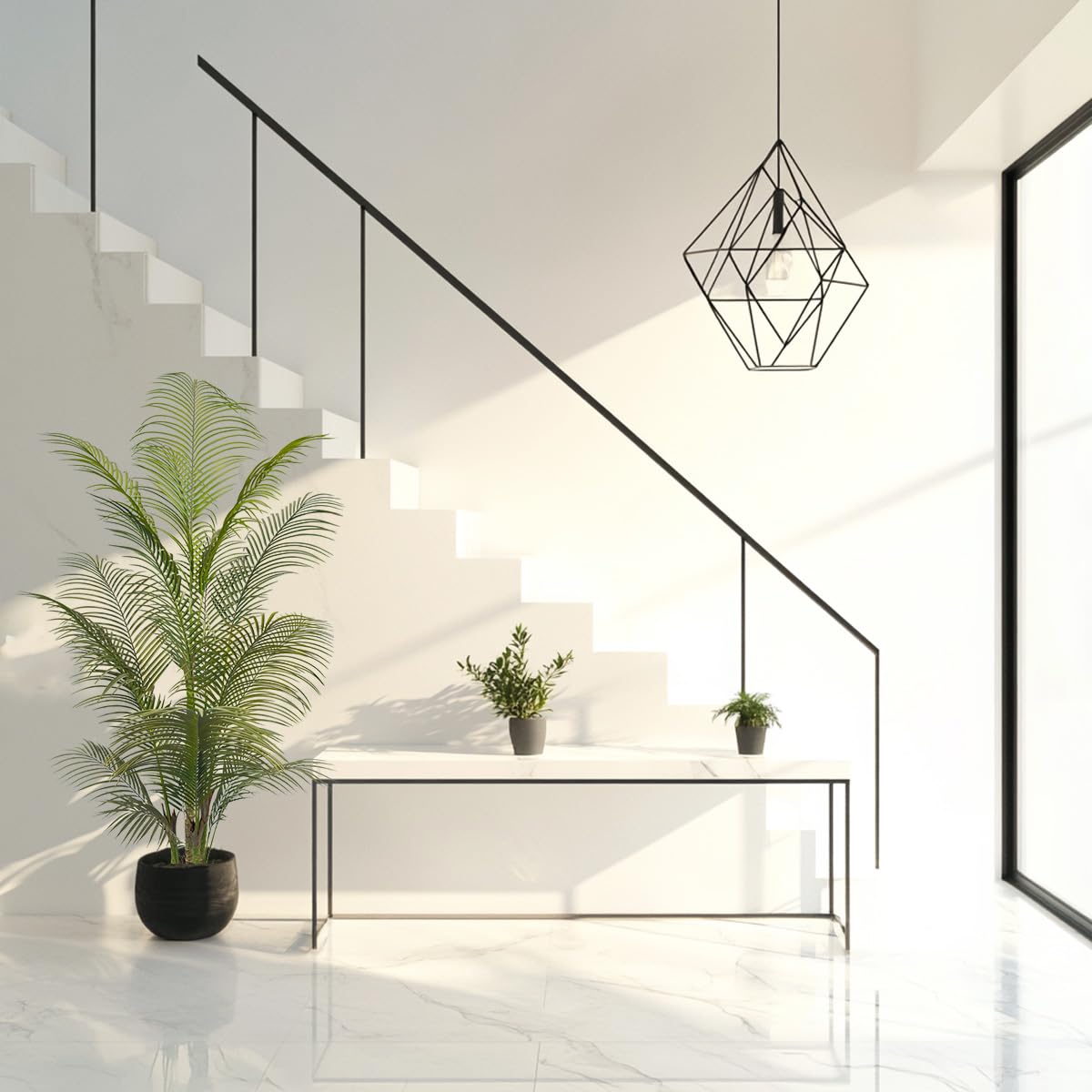 6ft Artificial Palm Tree in Pot - Realistic Fake Indoor Plant for Home, Office, and Decor | Perfect for Living Room, Bedroom, and Balcony