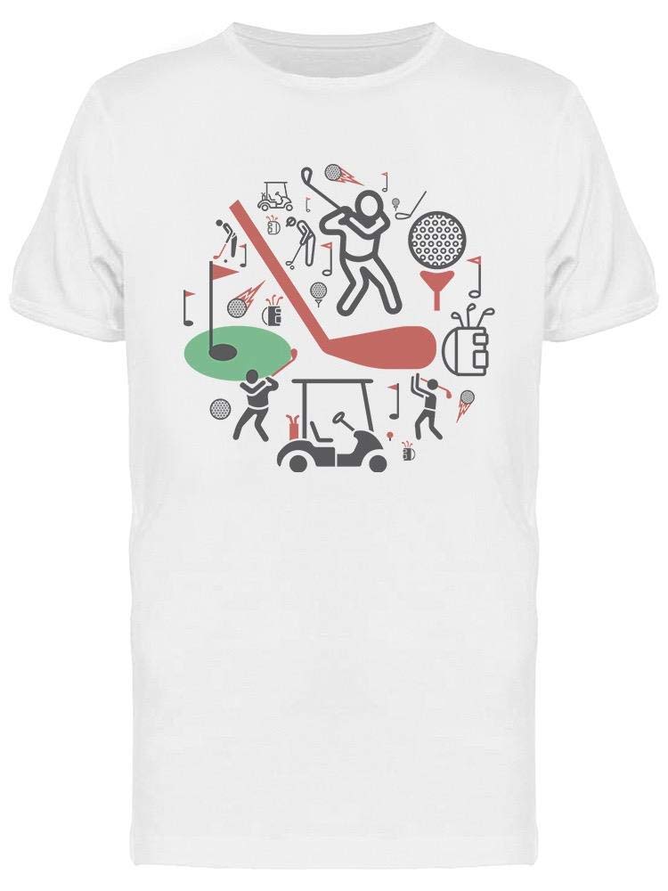 Golf Art Icons Men's T-Shirt - Stylish Graphic Tee for Golf Lovers - Perfect for Casual Wear, Golf Outings & Sports Events
