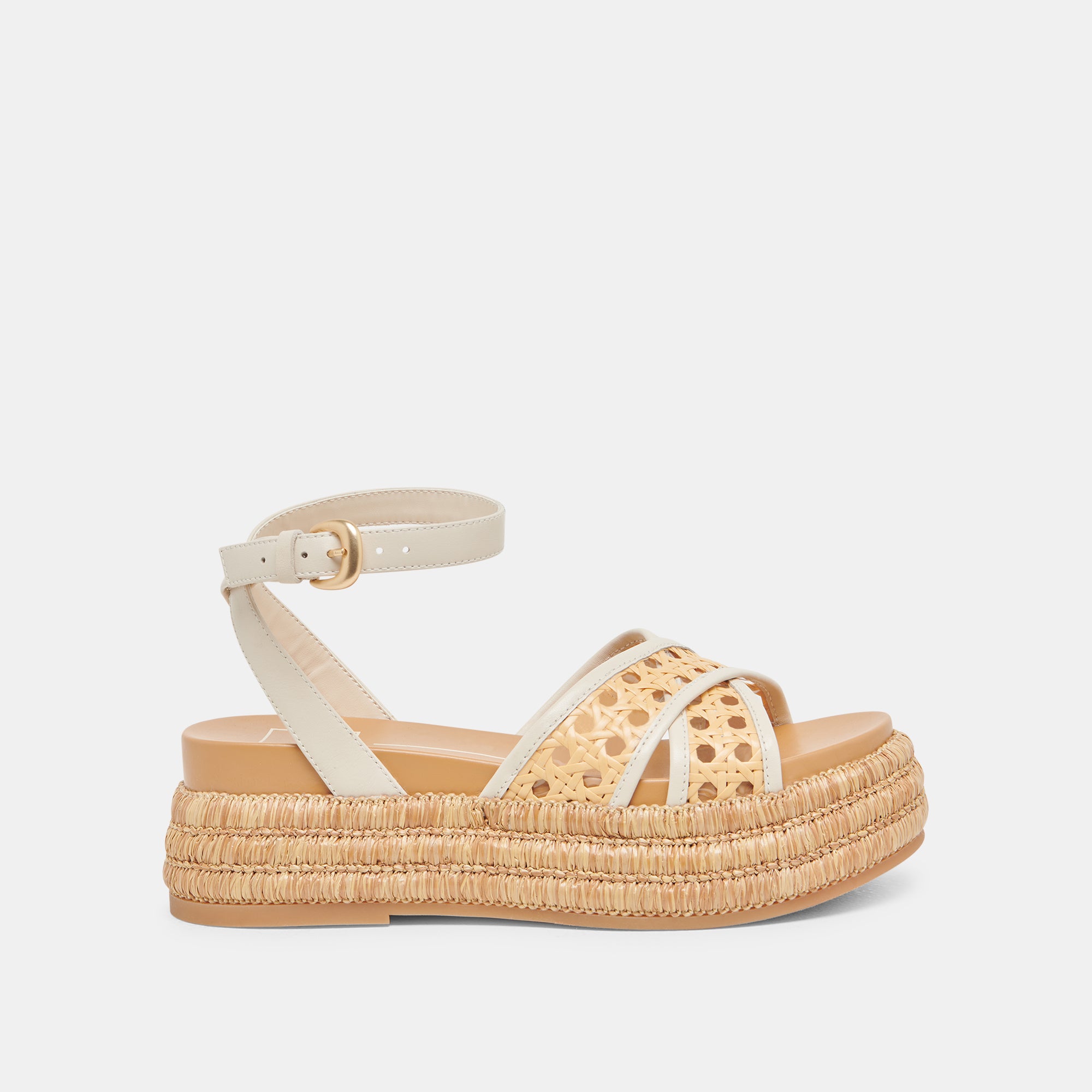WRILEY Women's Woven Raffia Sandals in Creme - Comfortable & Stylish for Beach, Vacation, and Summer Outfits