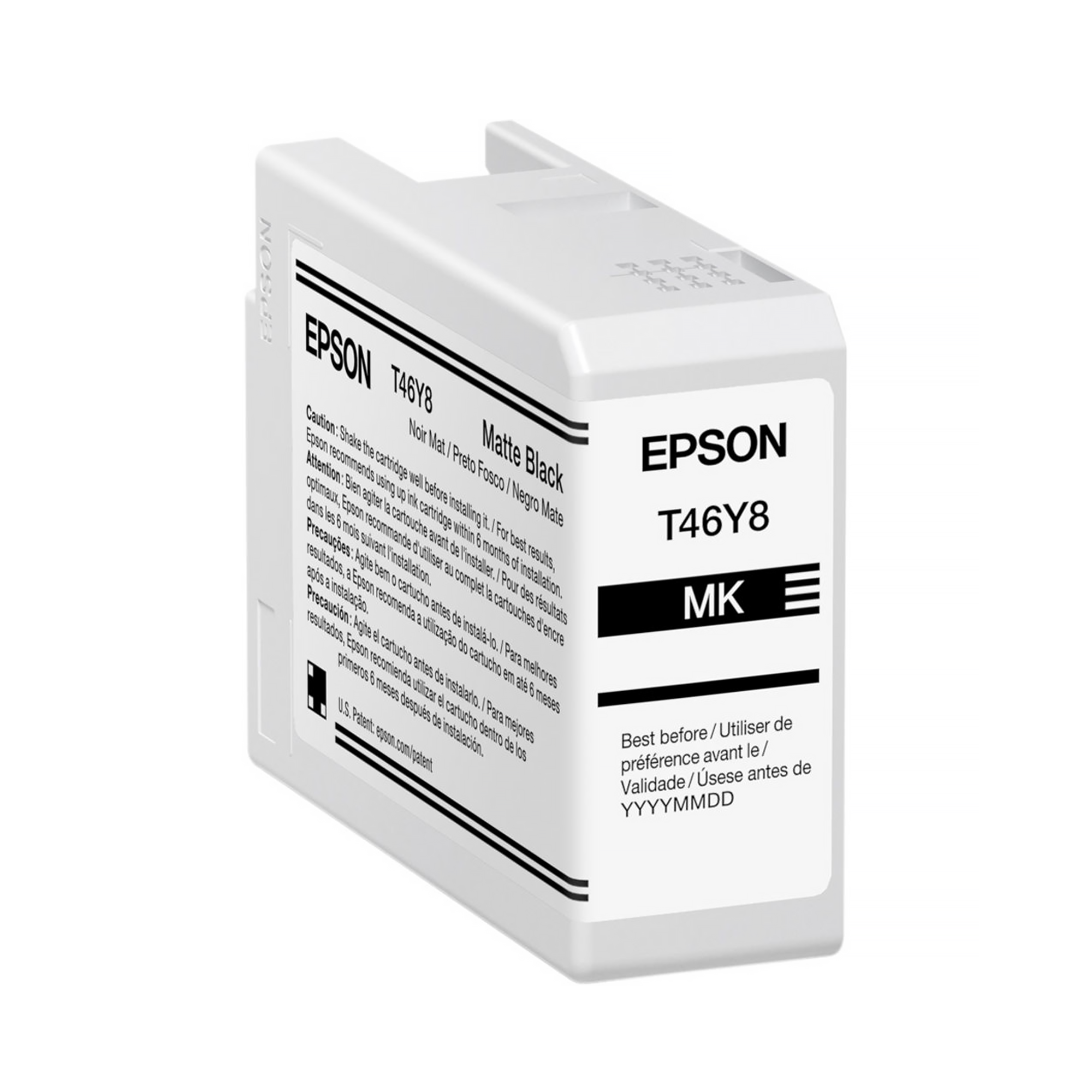 Epson T46Y UltraChrome Pro10 Matte Black Ink Cartridge (50mL) - Compatible with SureColor P900 Printer | High-Quality Photo Printing for Professional Photographers & Artists